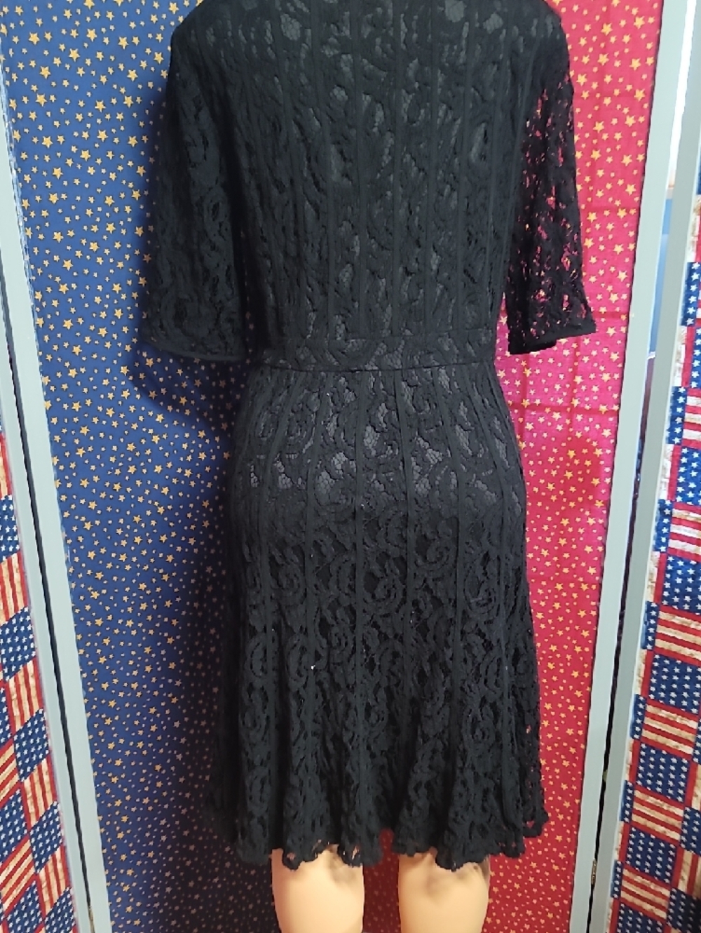 Adrianna Papell Black Lace Midi Dress - Picture 2 of 3